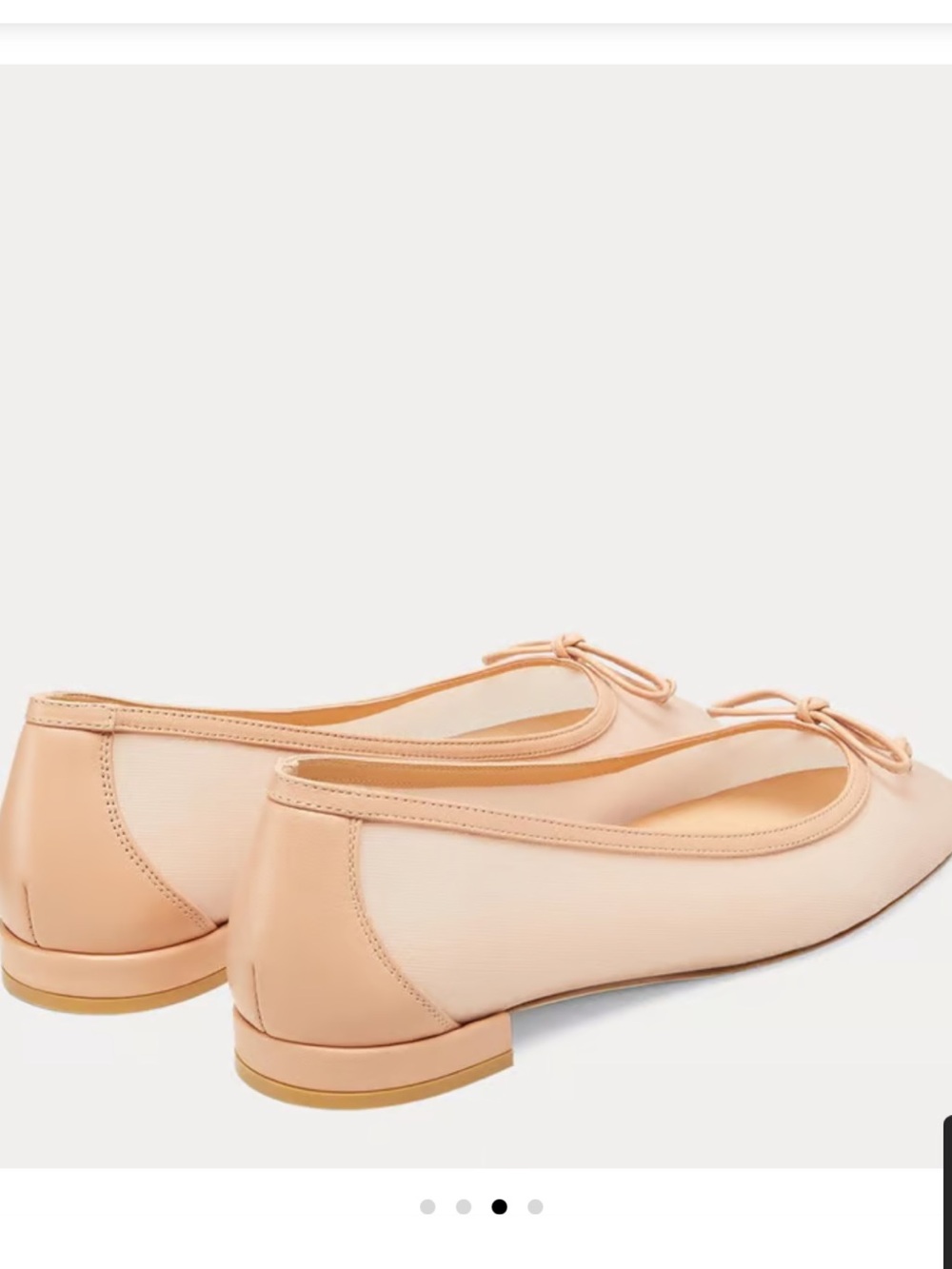 Stuart Weitzman Blush Pink Ballet Flats with Bow - Picture 2 of 7